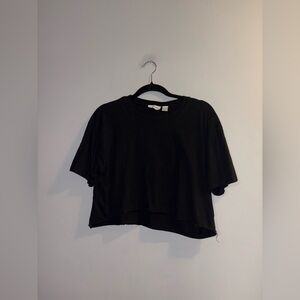 Rebel Sugar - Black Cropped Tee